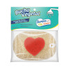 ESPONJA P/ BANHO VEGETAL SAMPA CLEAN - CARTELA COM 12 UN