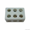 CONECTOR PORCELANA TRIPOLAR 3 POLOS 6 MM - CARTELA COM 10 UN