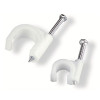 GRAMPO P/ FIXAR FIO COAXIAL C/15 BRANCO - CX COM 50 UN