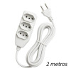 EXTENSÃO MÚLTIPLA 2P+T 10A IBÉRICA 2 METROS - UNIDADE