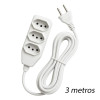 EXTENSÃO MÚLTIPLA 2P+T 10A IBÉRICA 3 METROS - UNIDADE